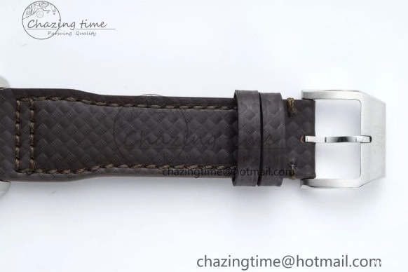 MIROTIME 0126 Pilot Chrono SS AZF 1:1 Best Edition Black Dial Orange Markers on Brown Leather Strap A EasyCare 7065